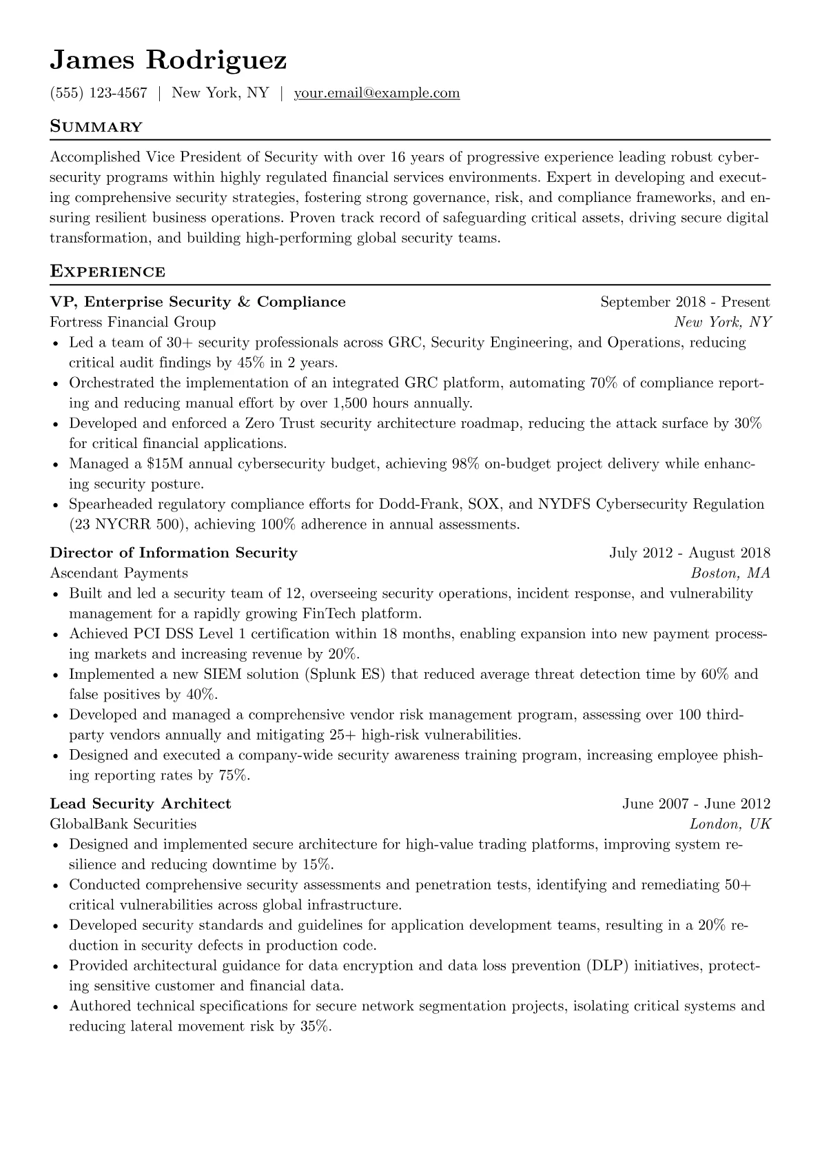 VP of Security version - Page 1