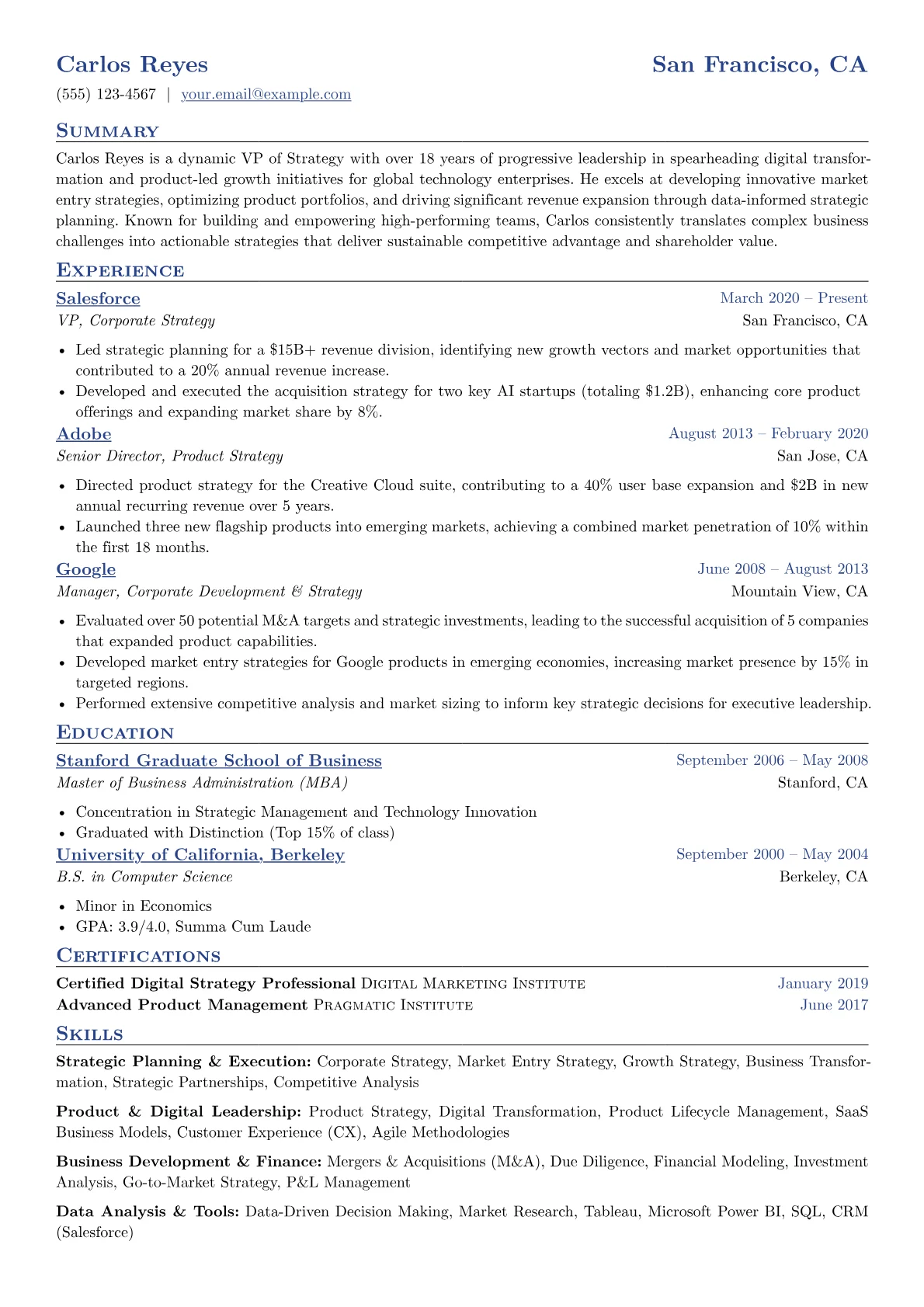 Corporate Strategy version - Page 1