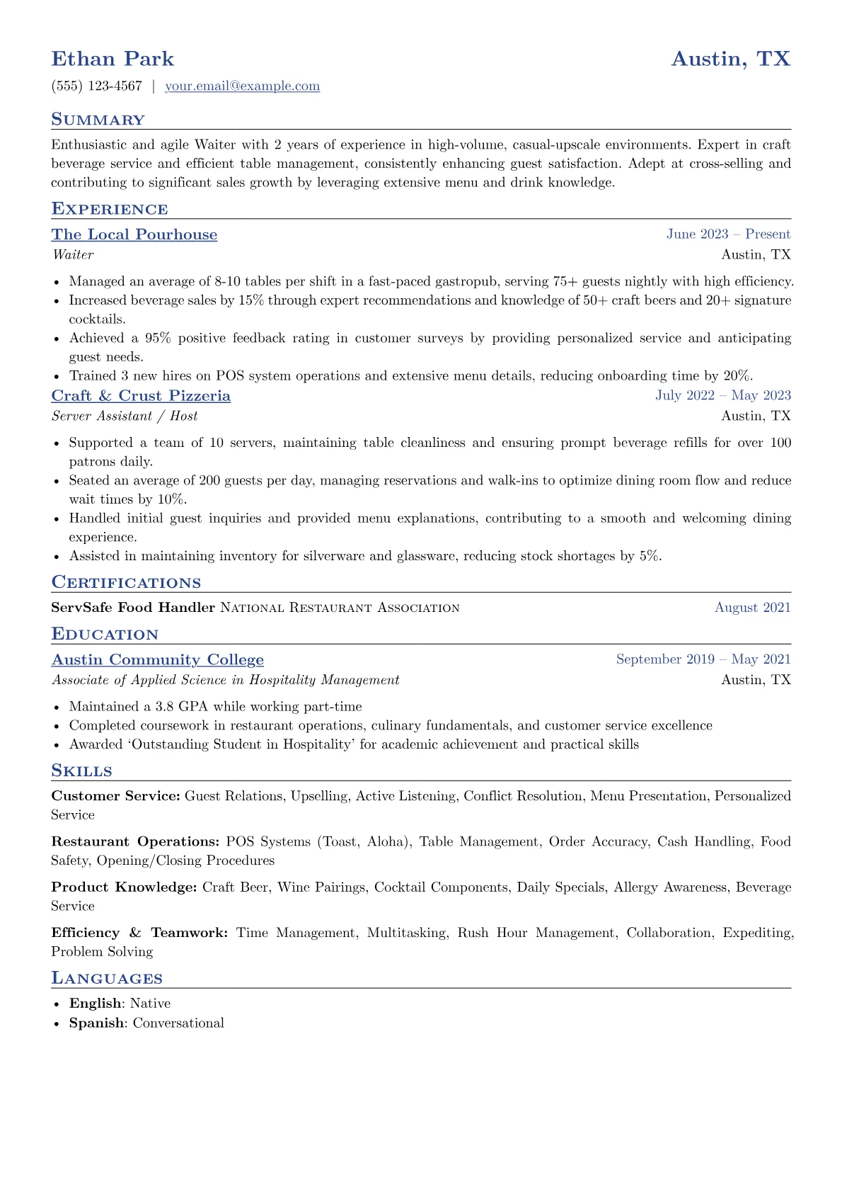 Waiter - High-Volume version - Page 1