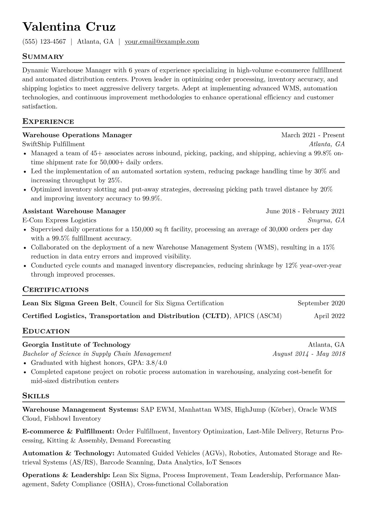 E-commerce Fulfillment version - Page 1
