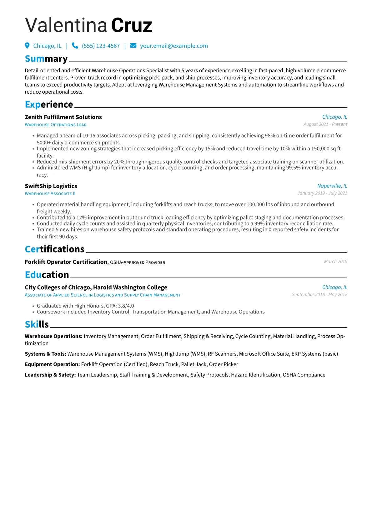 Warehouse Operations version - Page 1