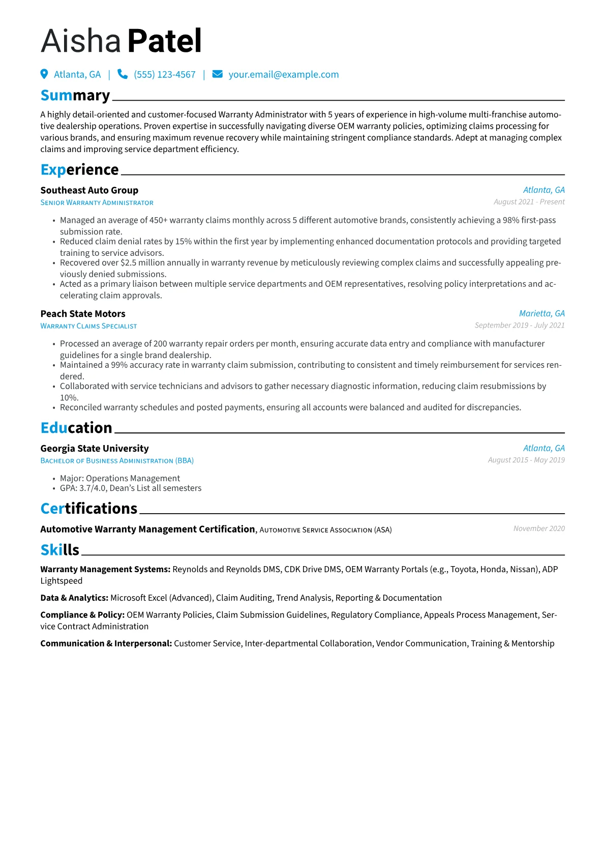 Automotive Dealership version - Page 1
