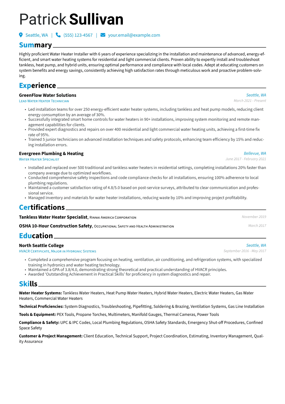Water Heater Installer version - Page 1