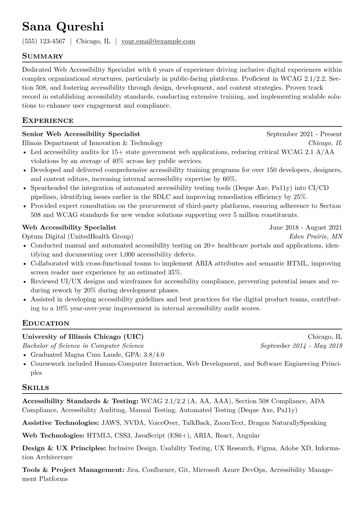 Web Accessibility version - Page 1
