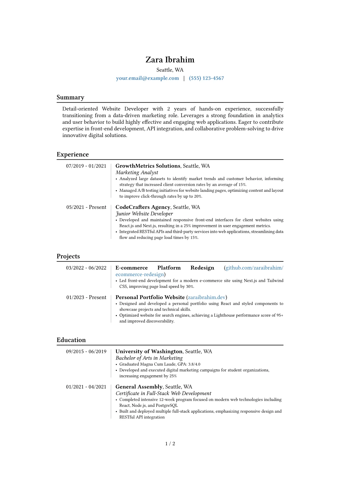 Career changer version - Page 1