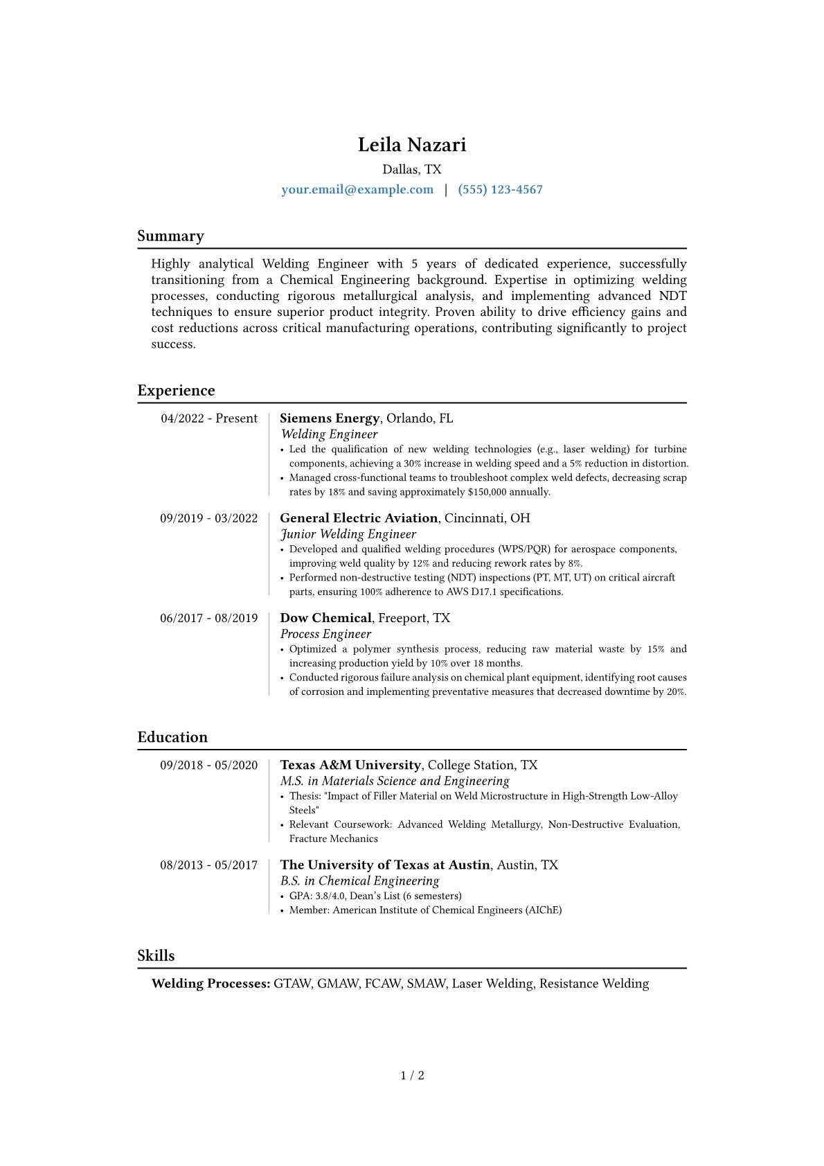 Career changer version - Page 1