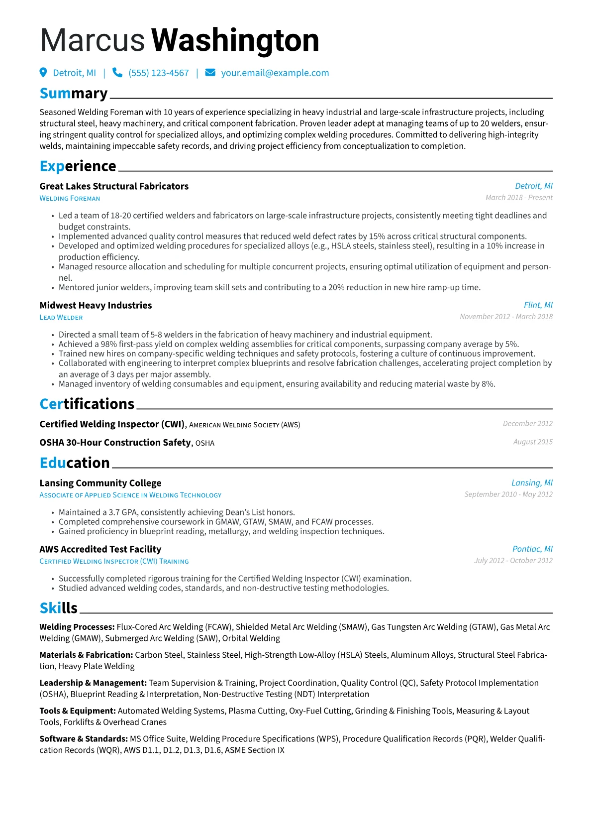 Welding Foreman version - Page 1