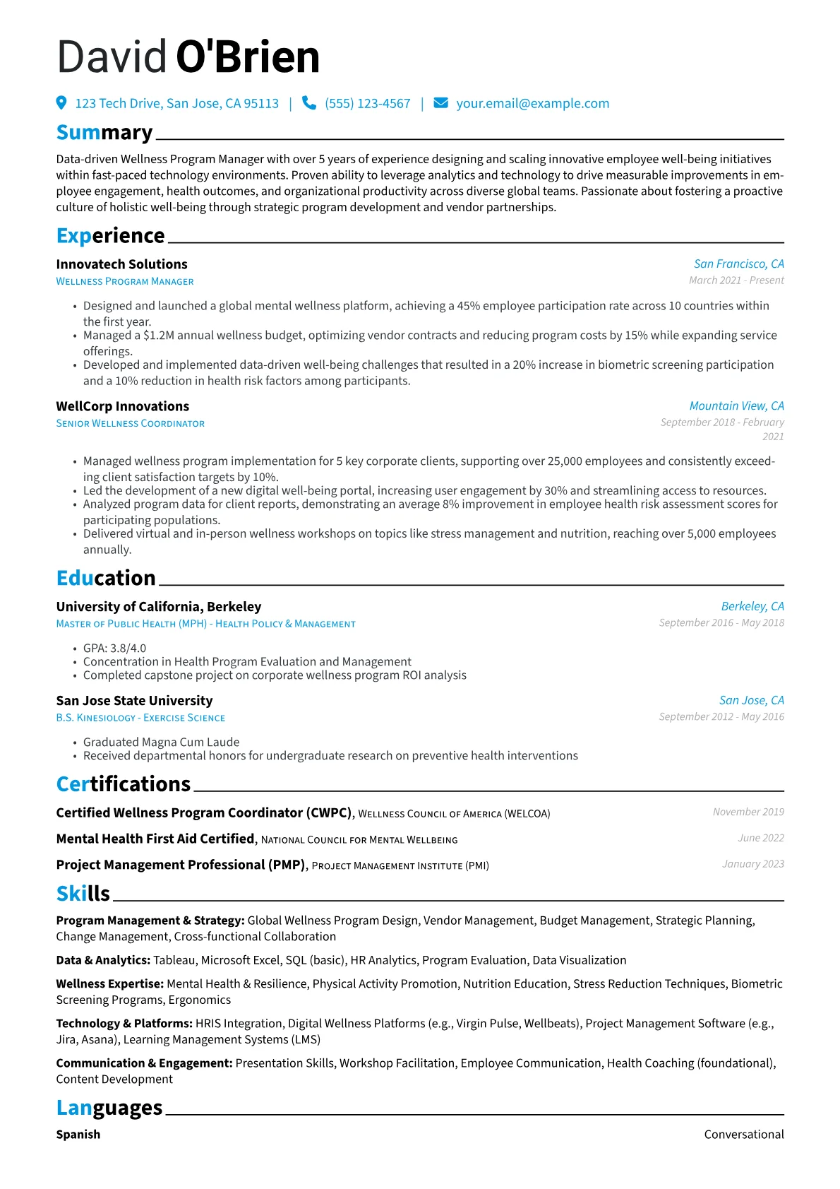 Program Management version - Page 1