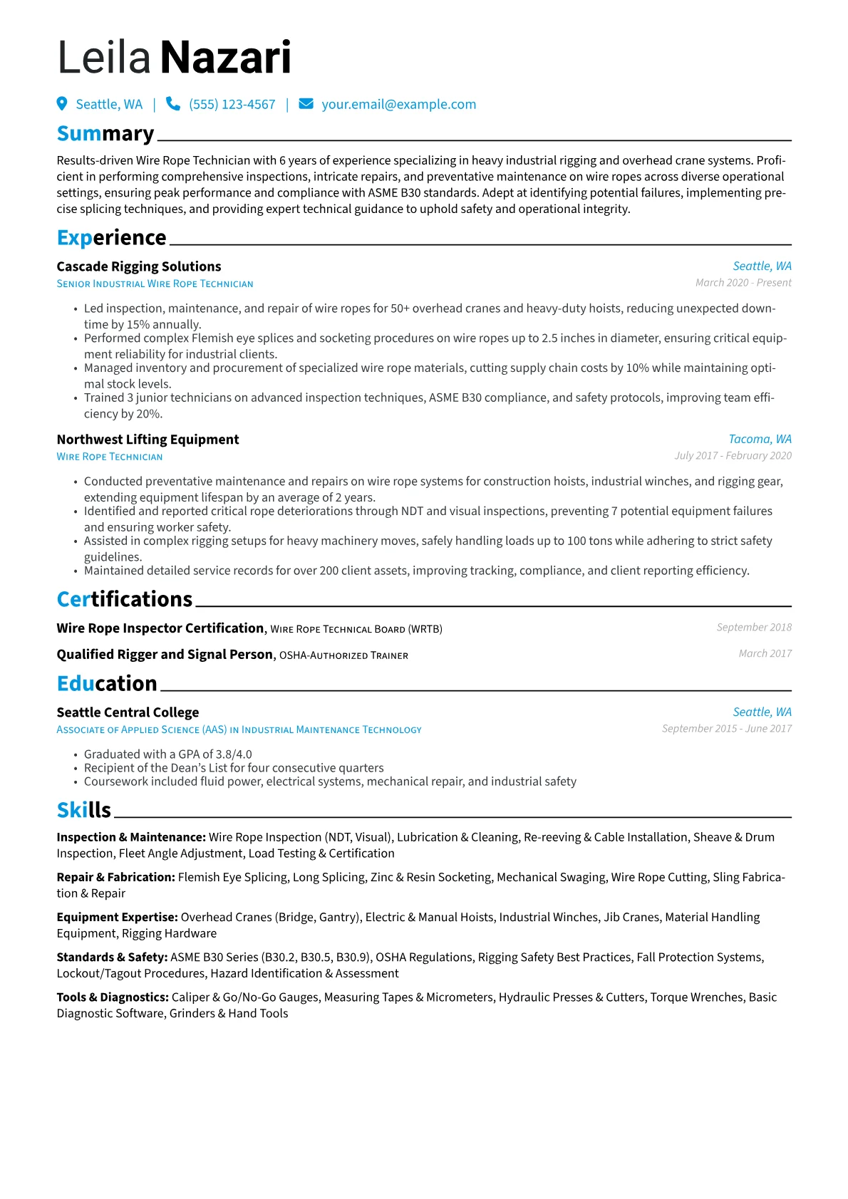 Wire Rope Technician version - Page 1