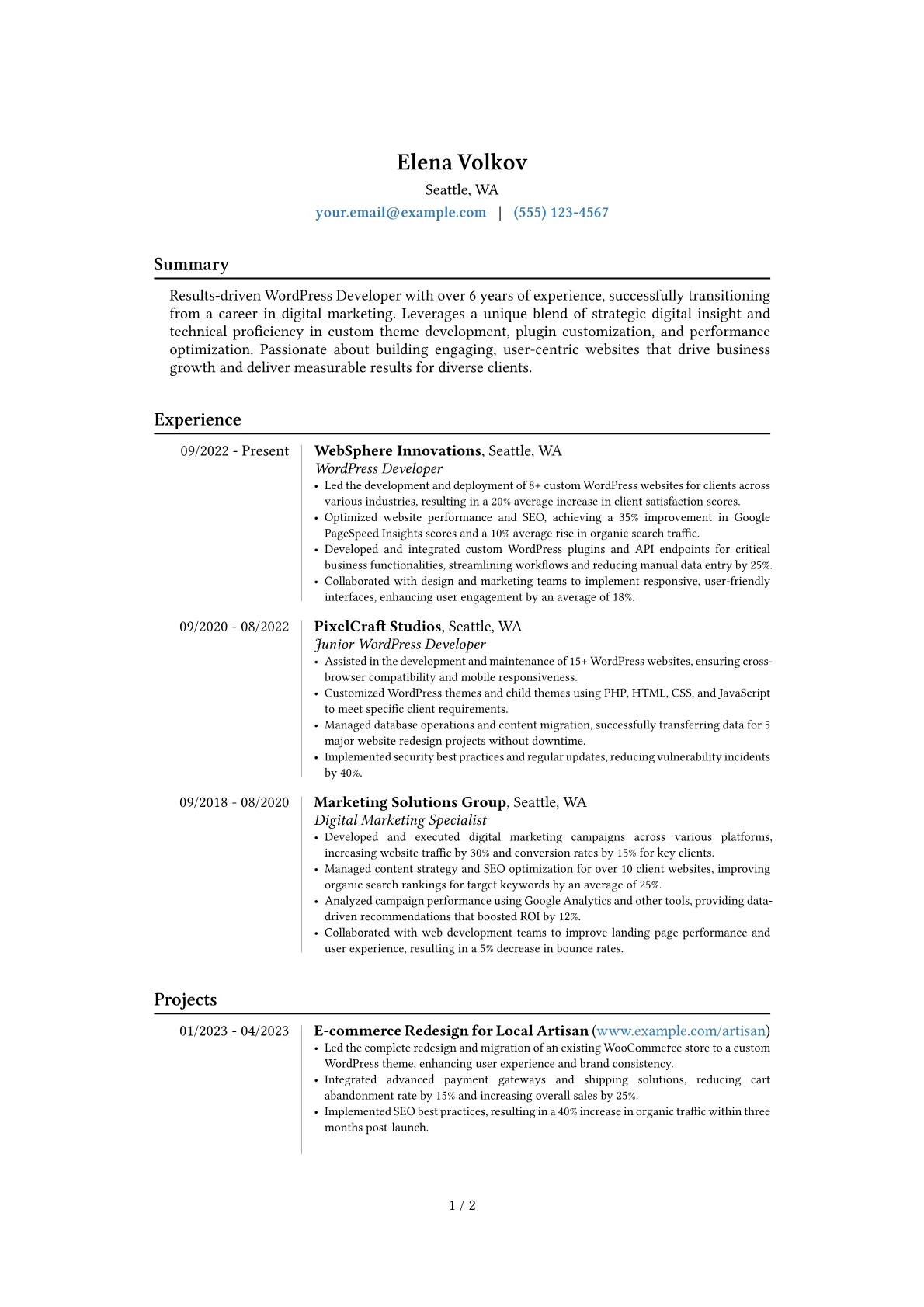 Career changer version - Page 1