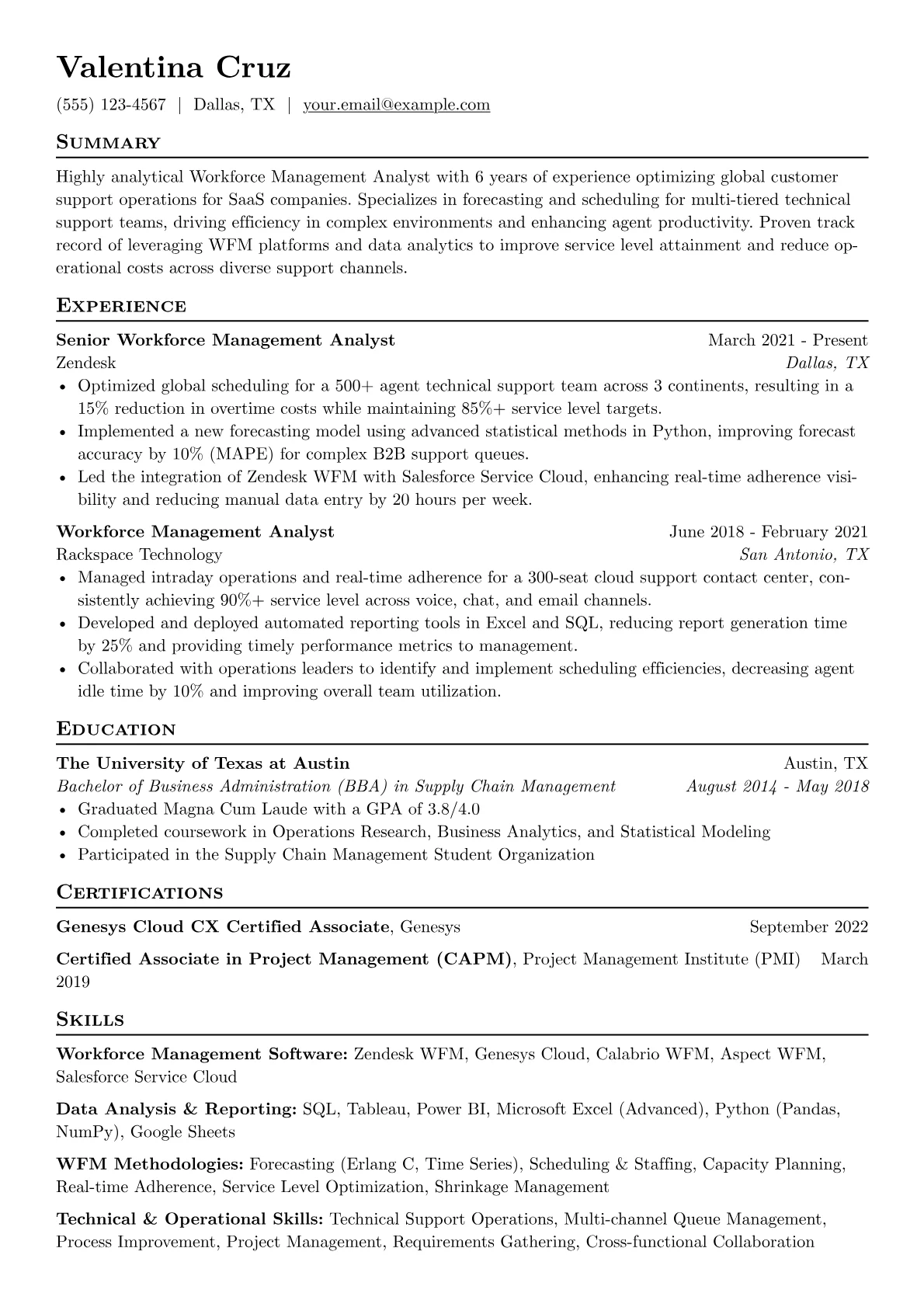 SaaS Customer Support WFM version - Page 1