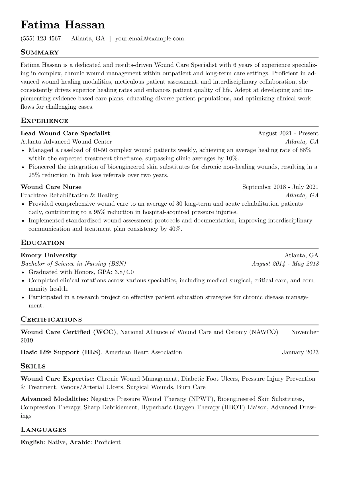 Wound Care Specialist version - Page 1