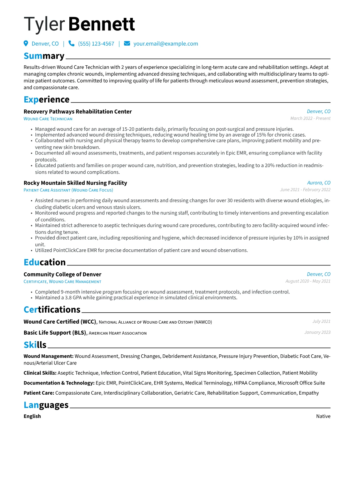 Wound Care Technician version - Page 1