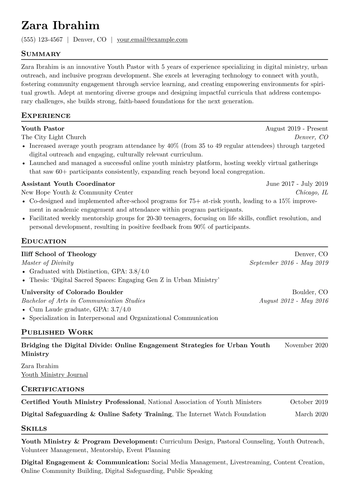 Youth Pastor - Digital version - Page 1