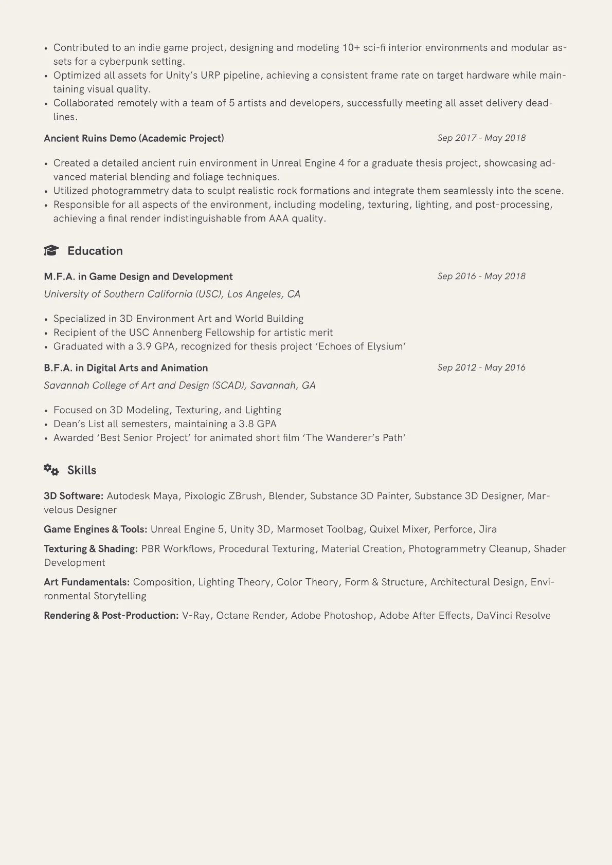 CV template - Page 2