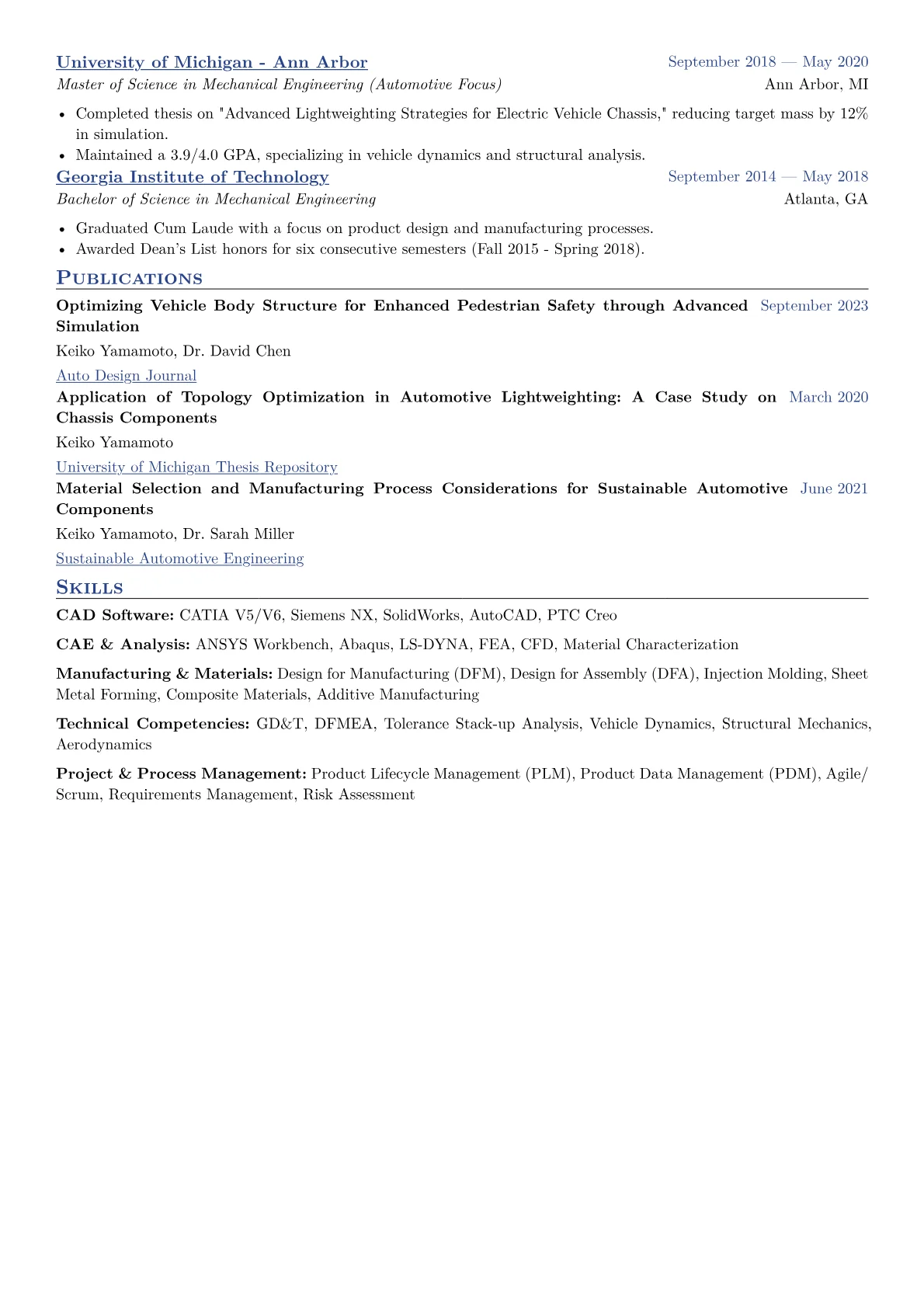 CV template - Page 2
