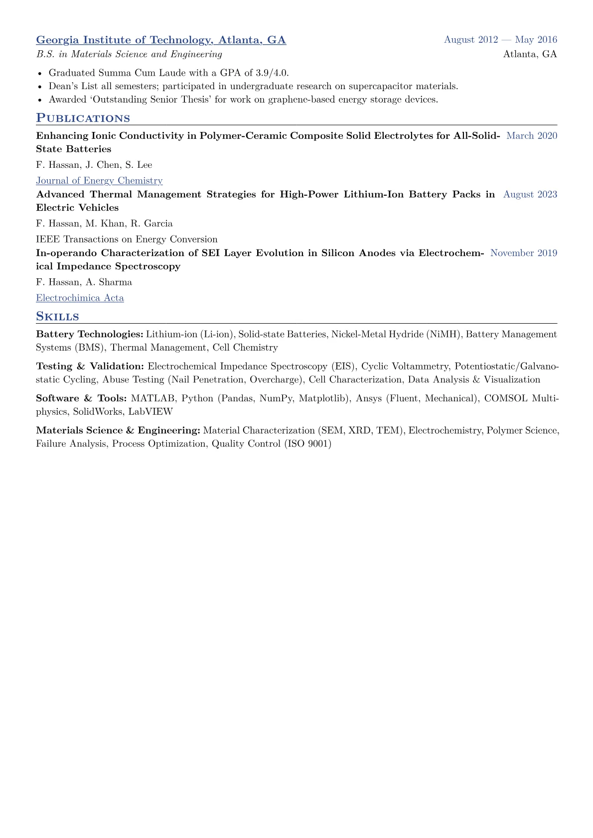 CV template - Page 2