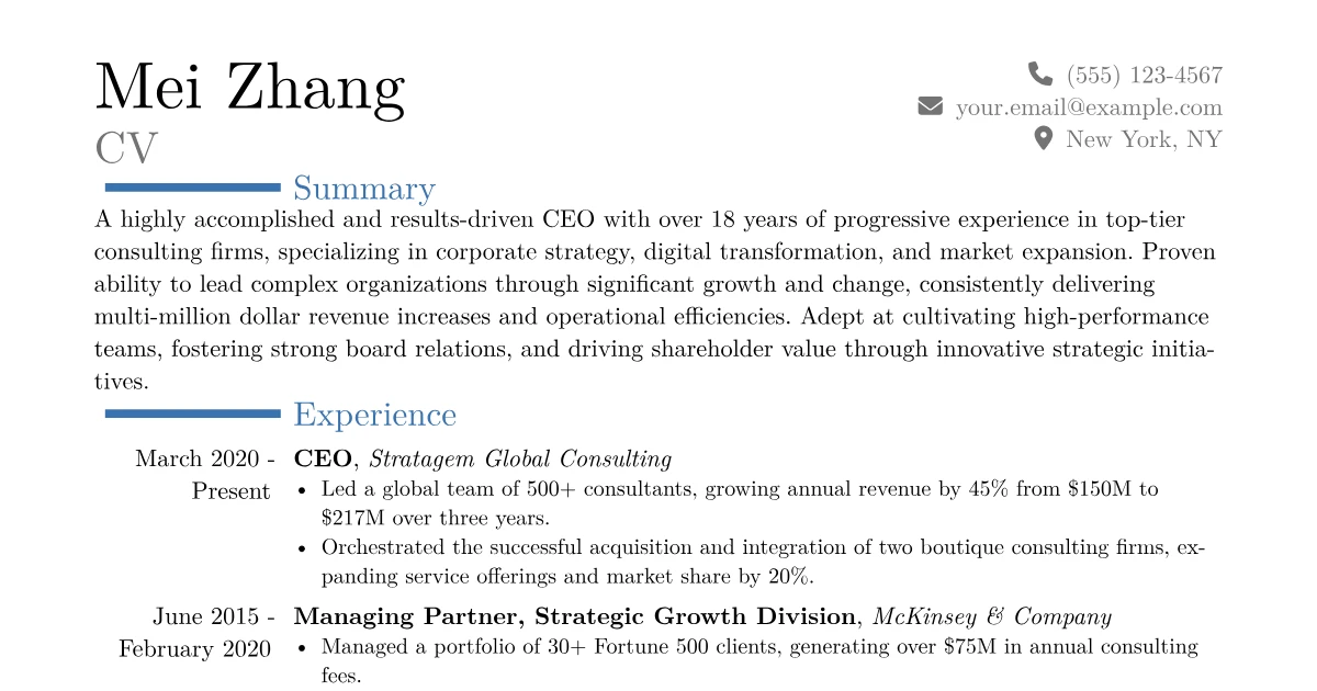 Ceo Full Photo Examples CEO Resume Examples + Free Template (2026)