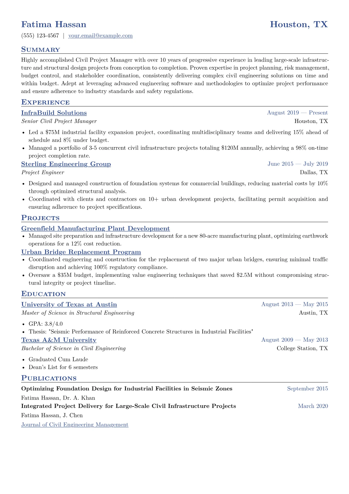 CV template - Page 1