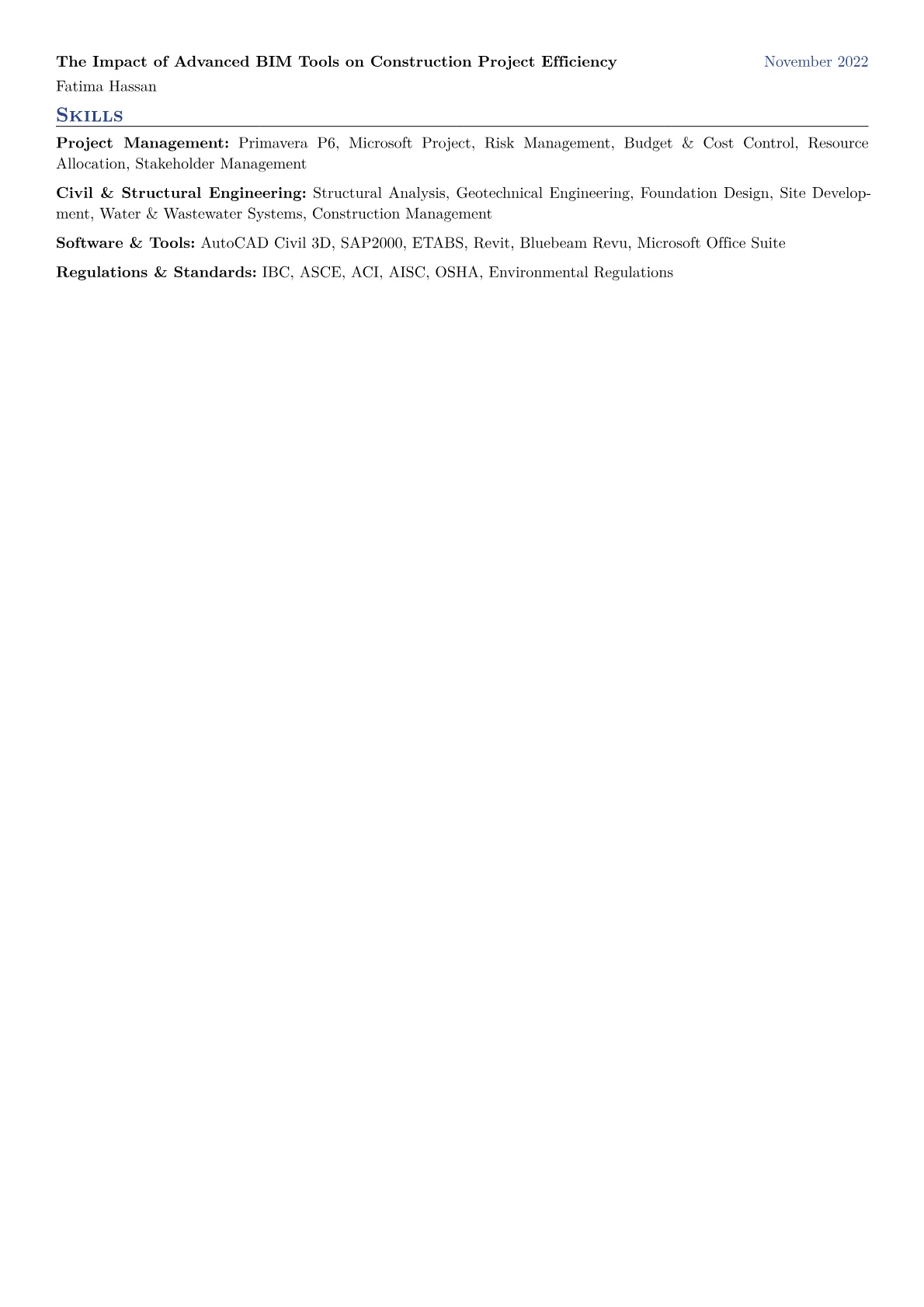 CV template - Page 2