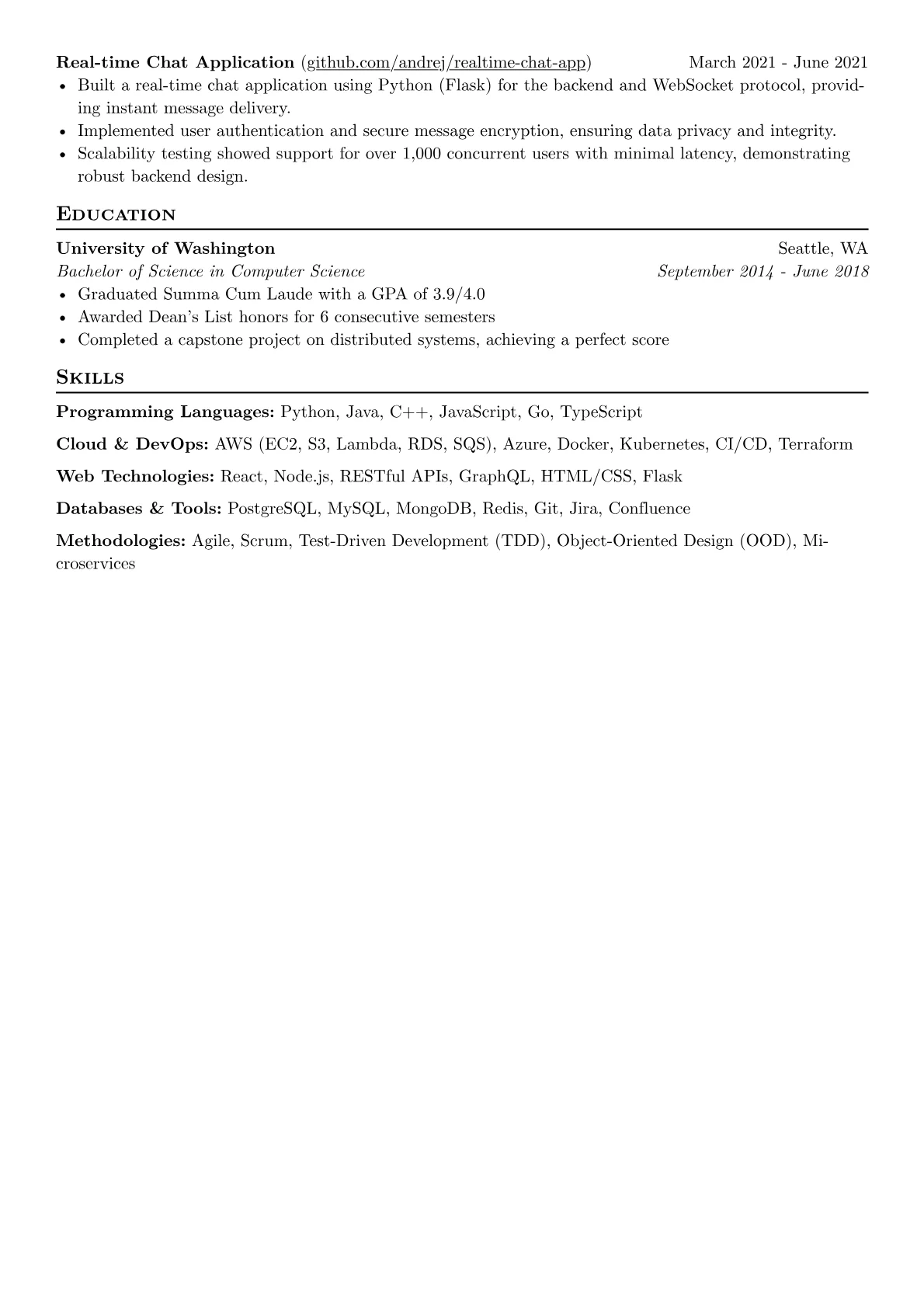 CV template - Page 2
