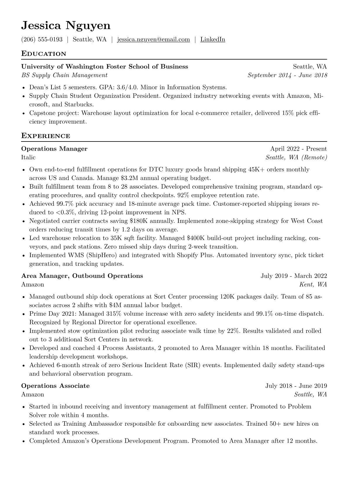 CV template - Page 1