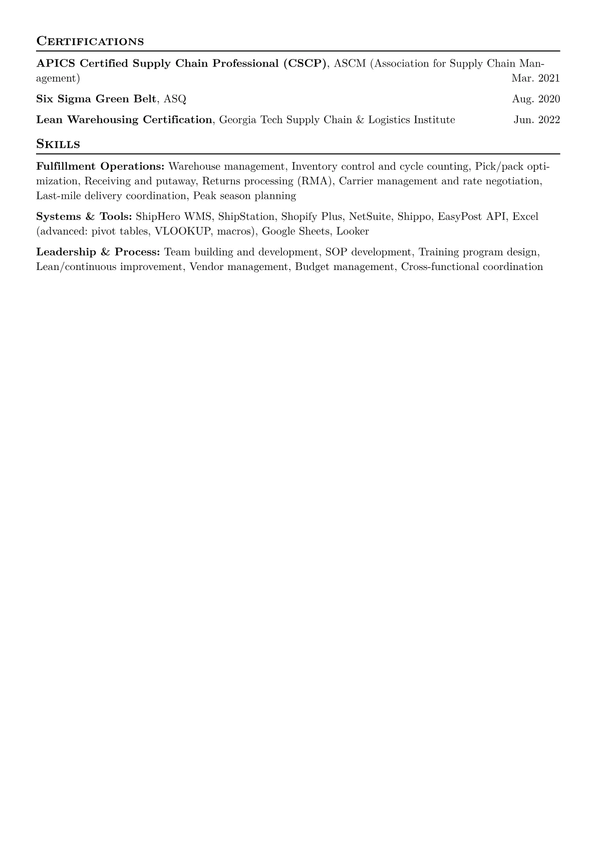 CV template - Page 2
