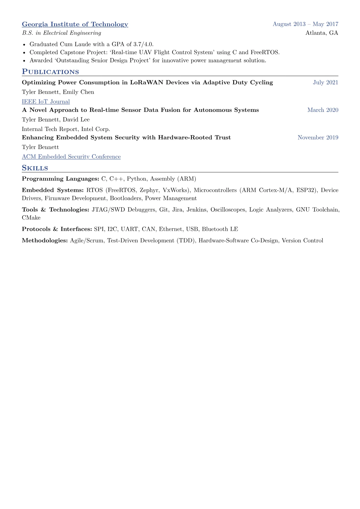 CV template - Page 2