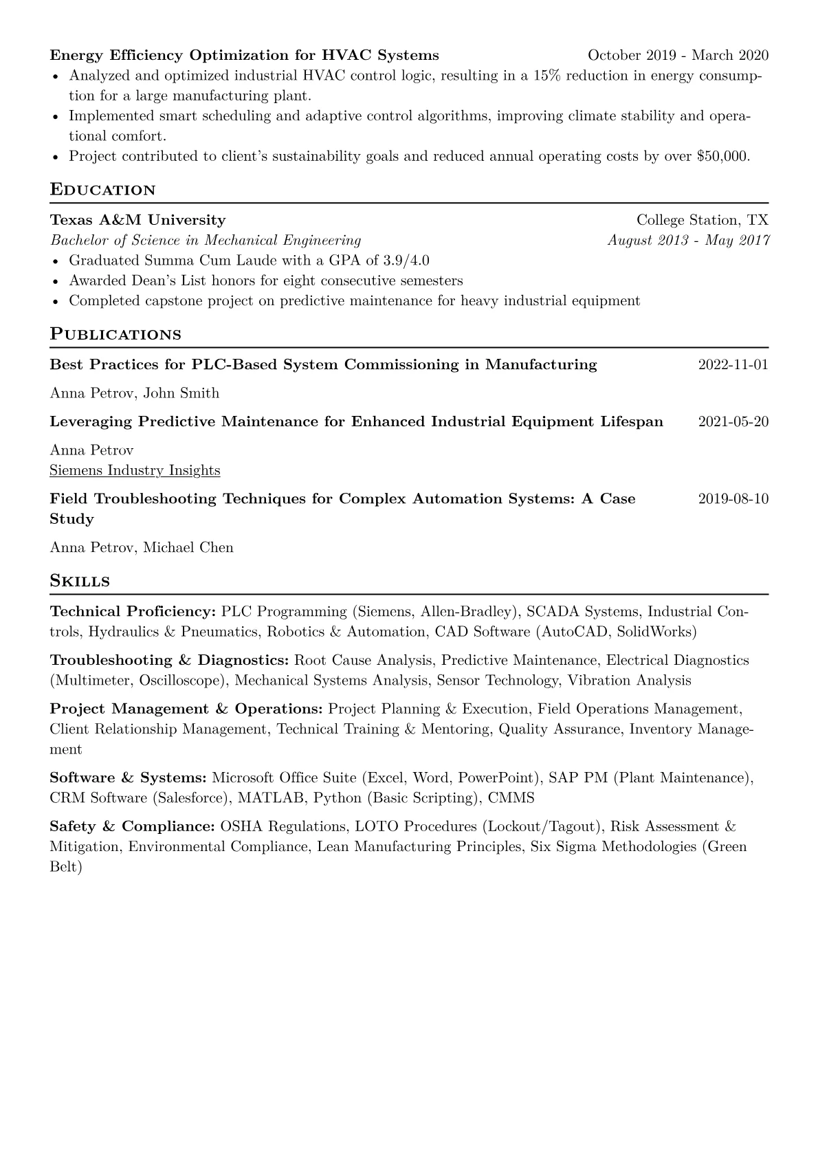 CV template - Page 2