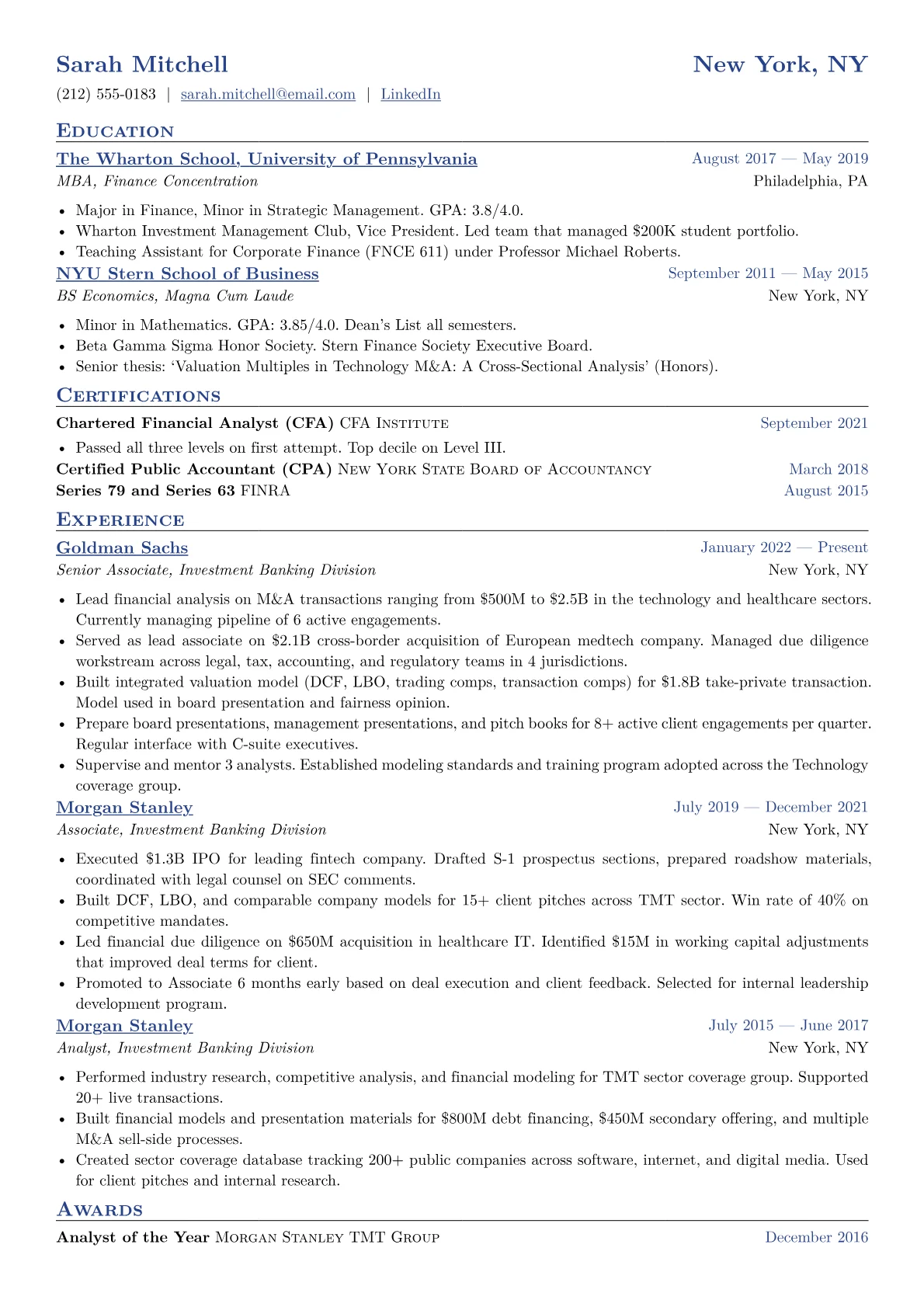CV template - Page 1