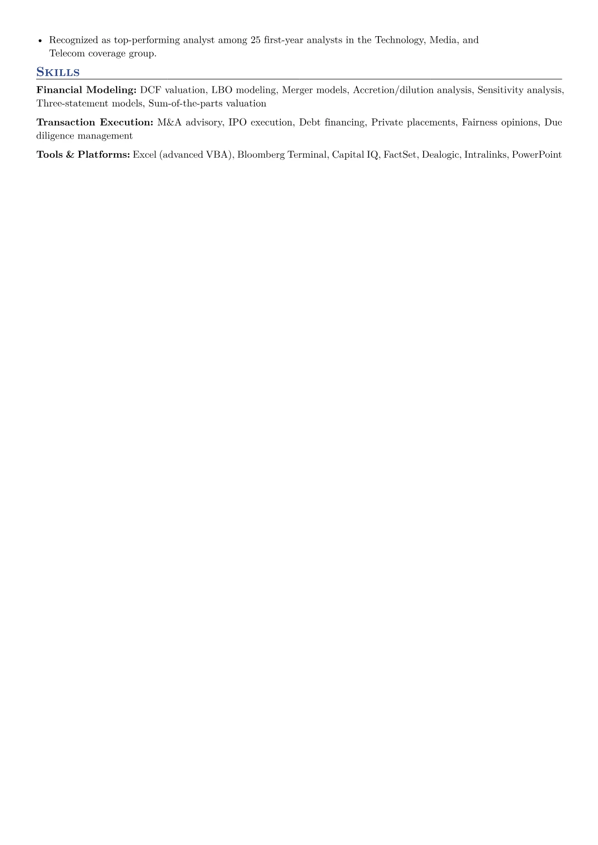 CV template - Page 2
