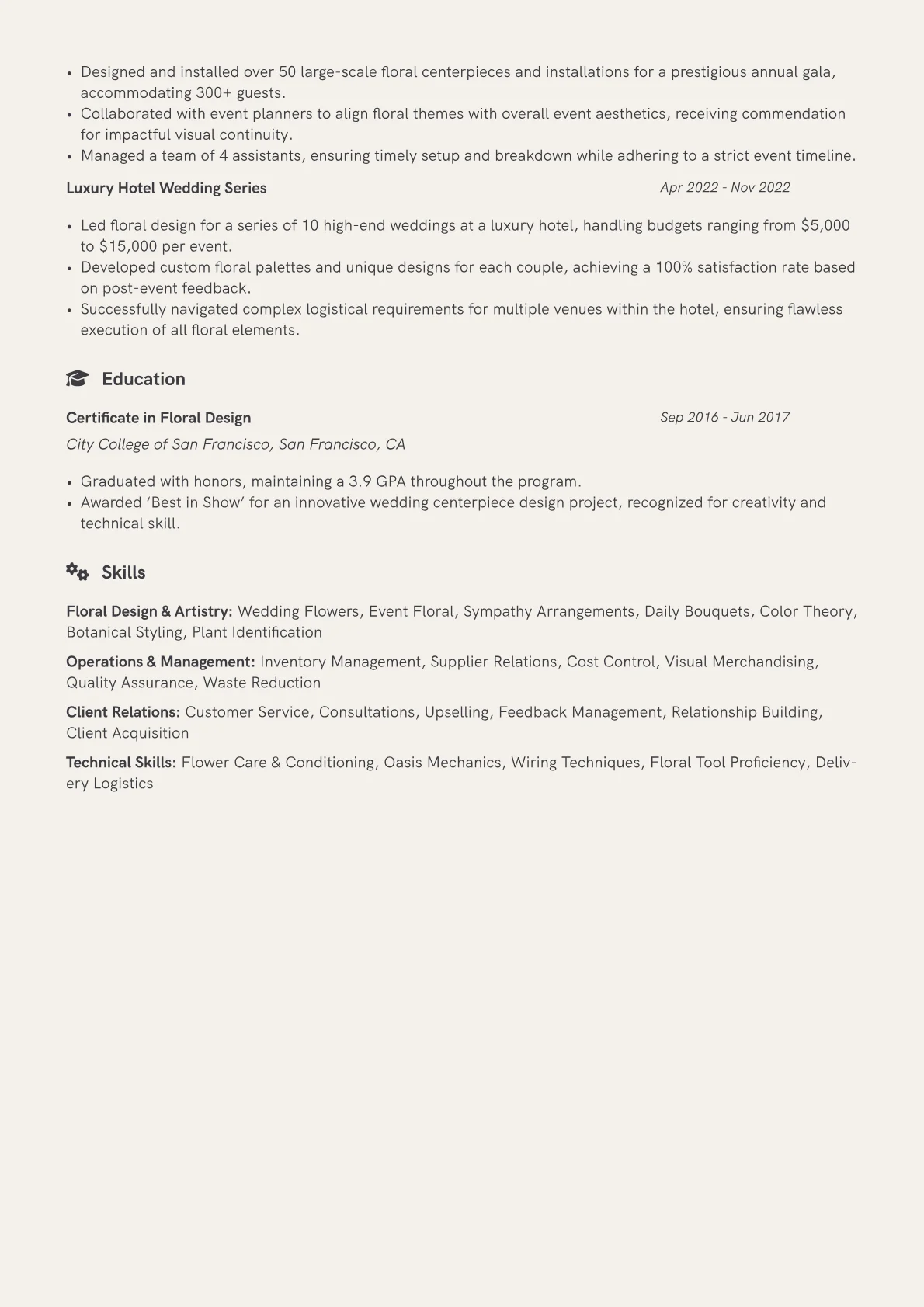 CV template - Page 2