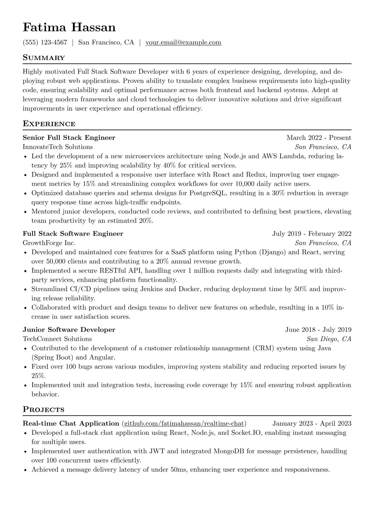 CV template - Page 1