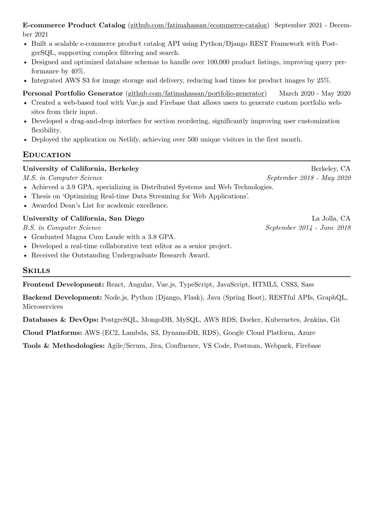 CV template - Page 2