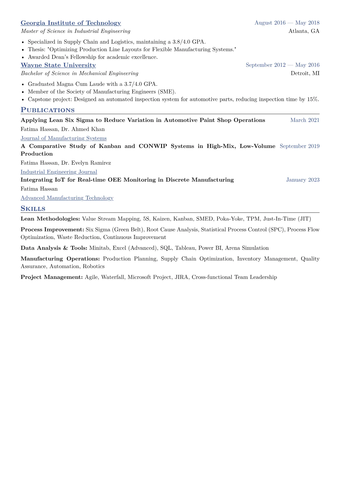 CV template - Page 2