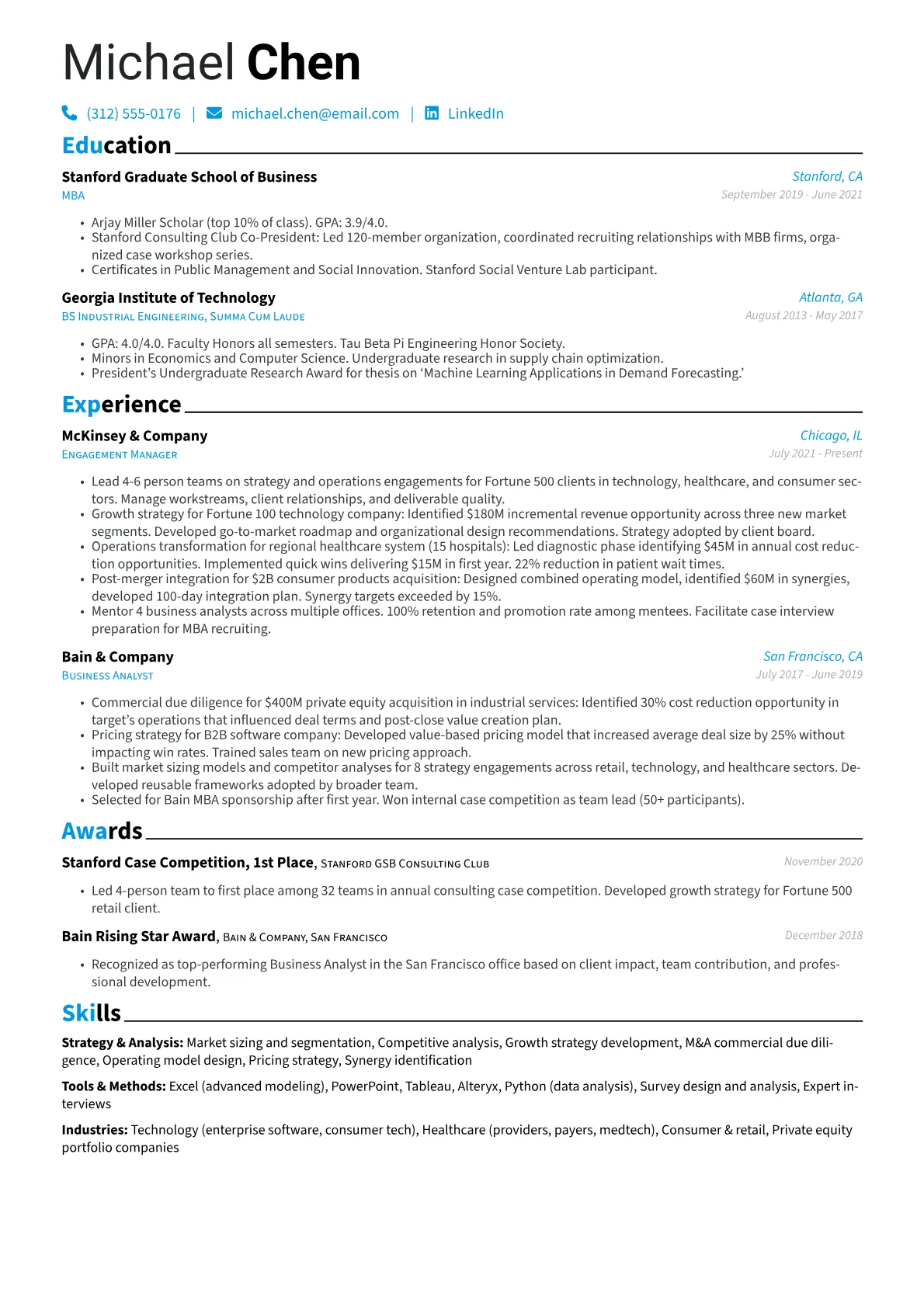 CV template - Page 1