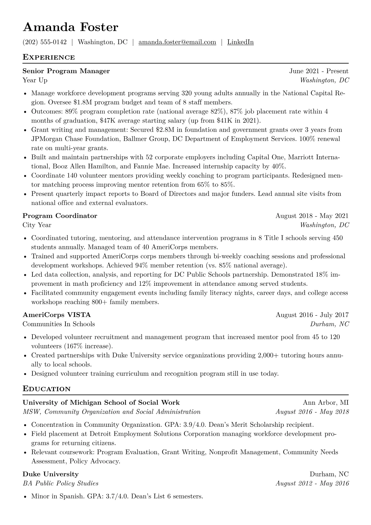 CV template - Page 1