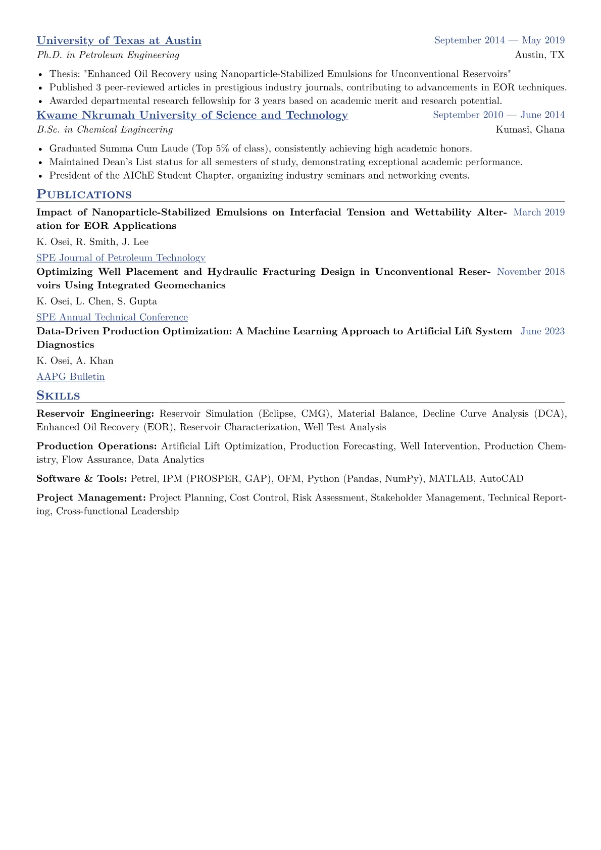 CV template - Page 2