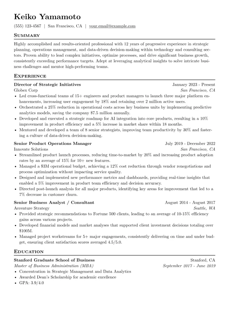 Overqualified Resume Example preview