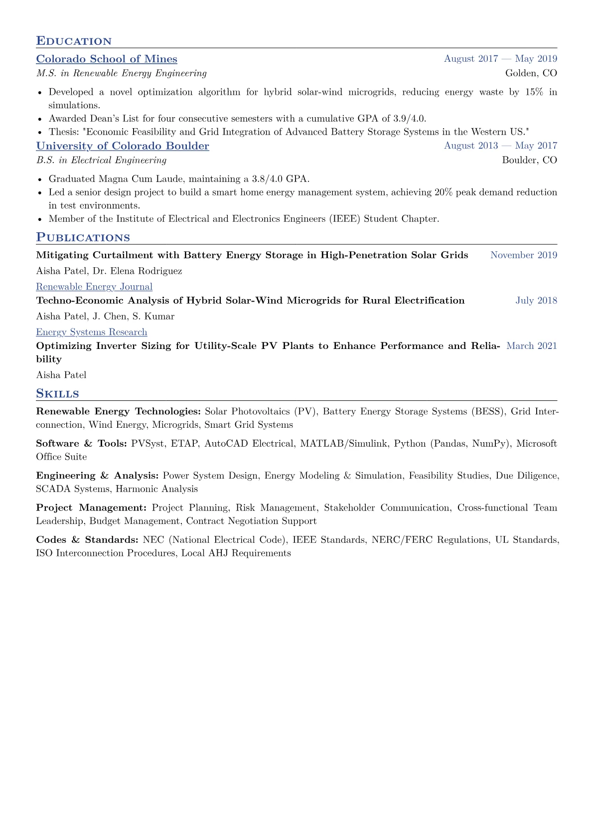 CV template - Page 2