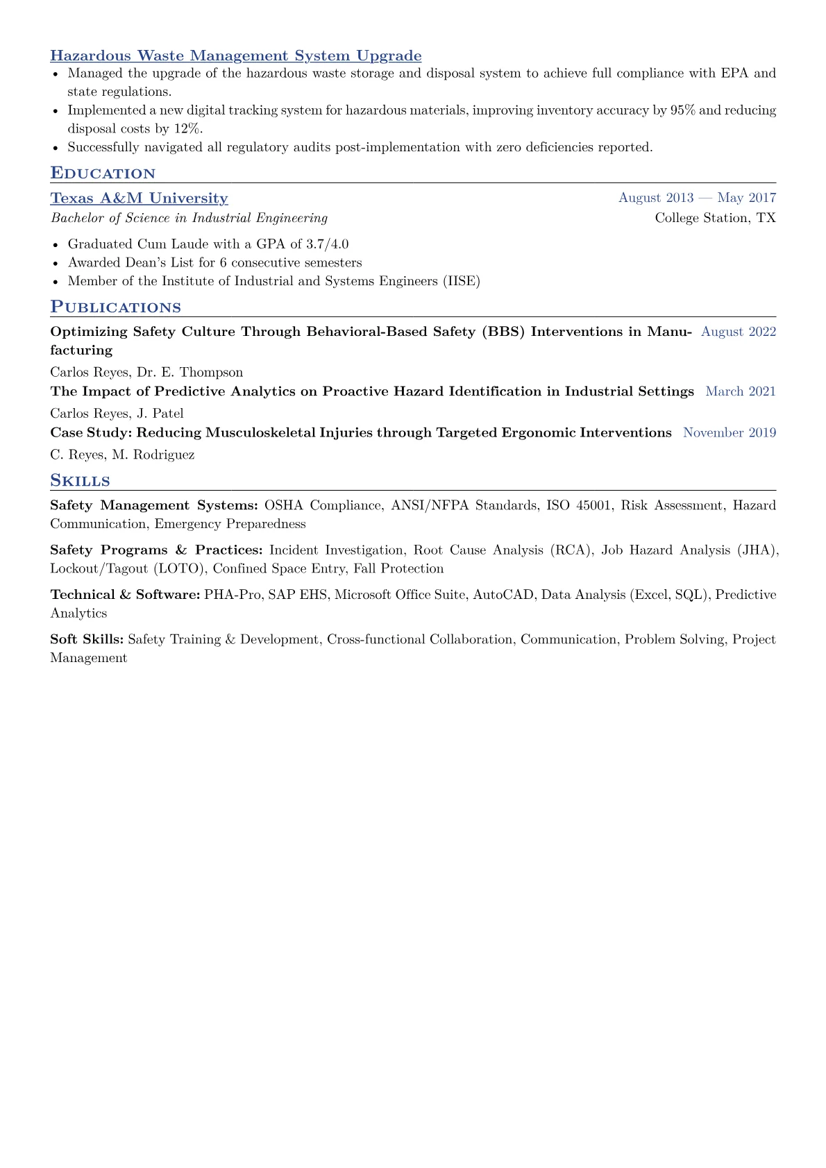 CV template - Page 2