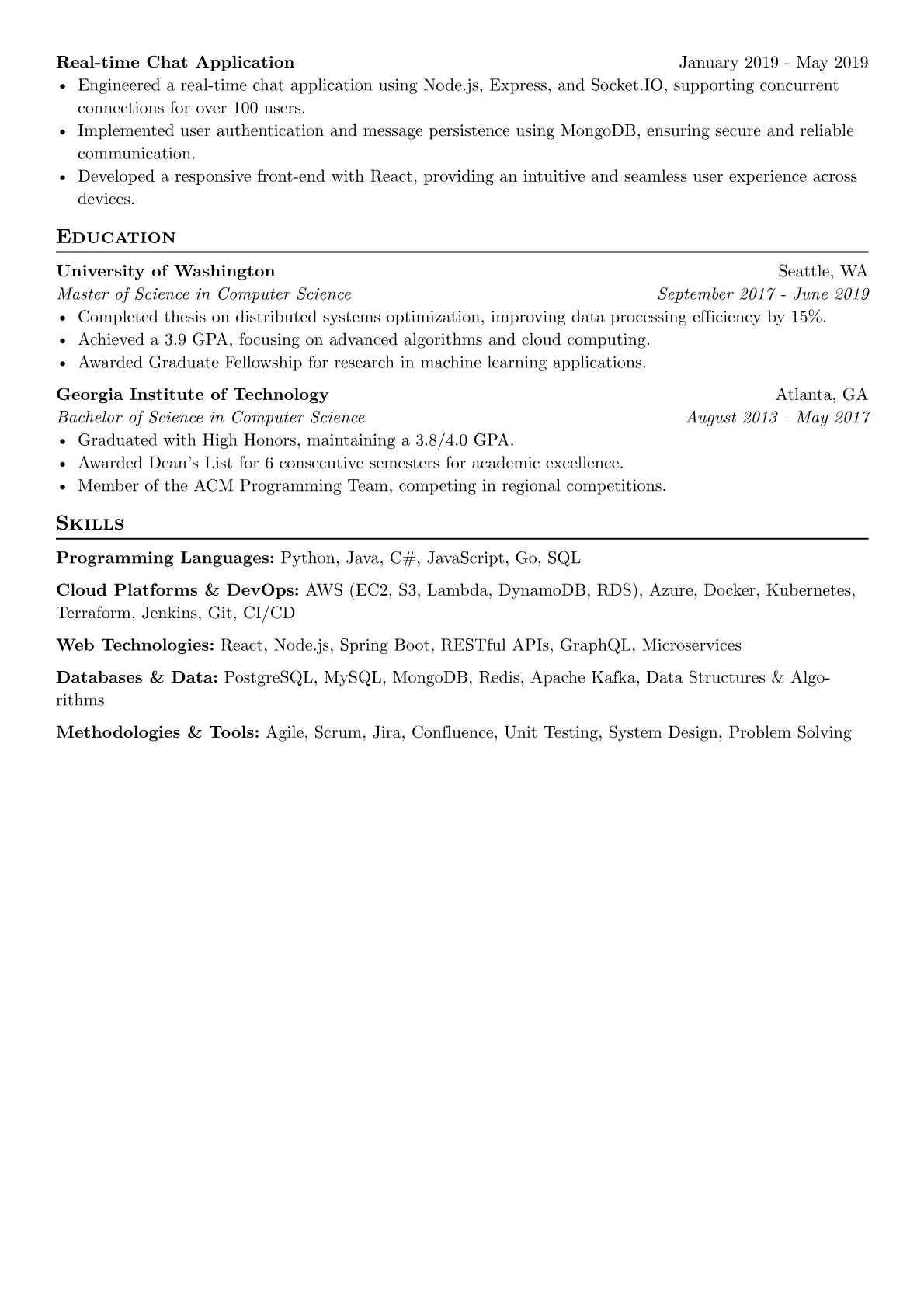 CV template - Page 2