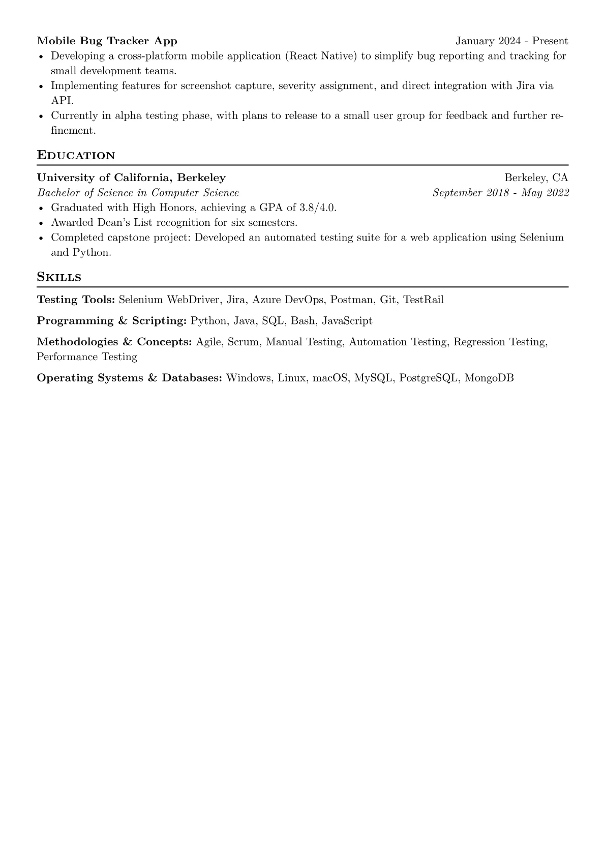 CV template - Page 2