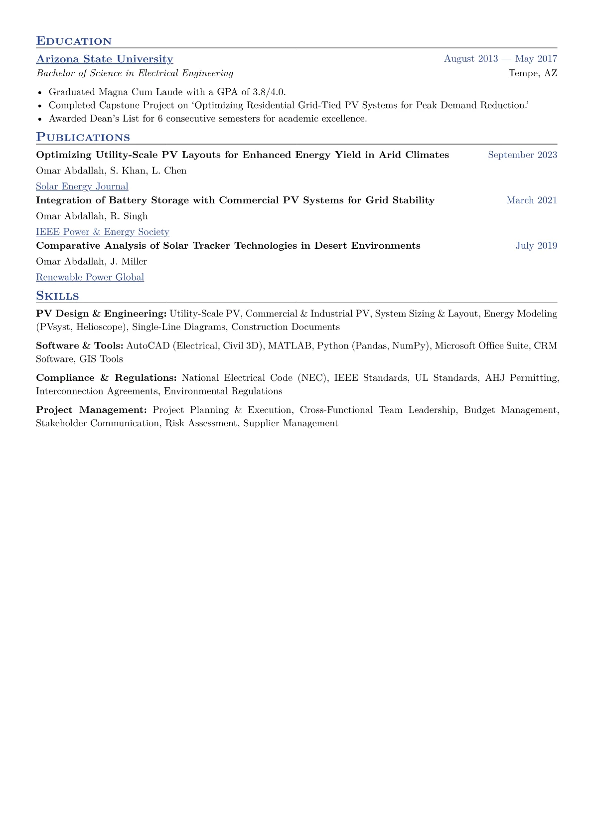 CV template - Page 2