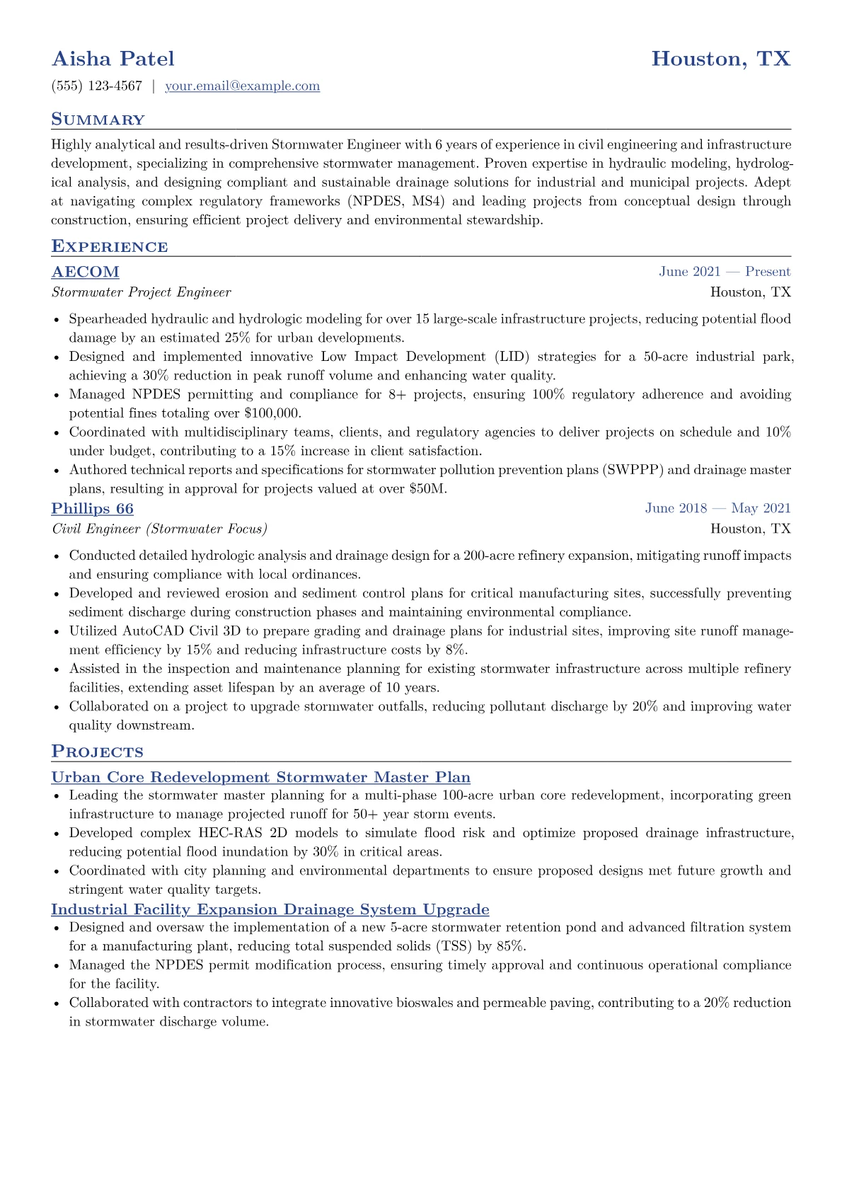 CV template - Page 1