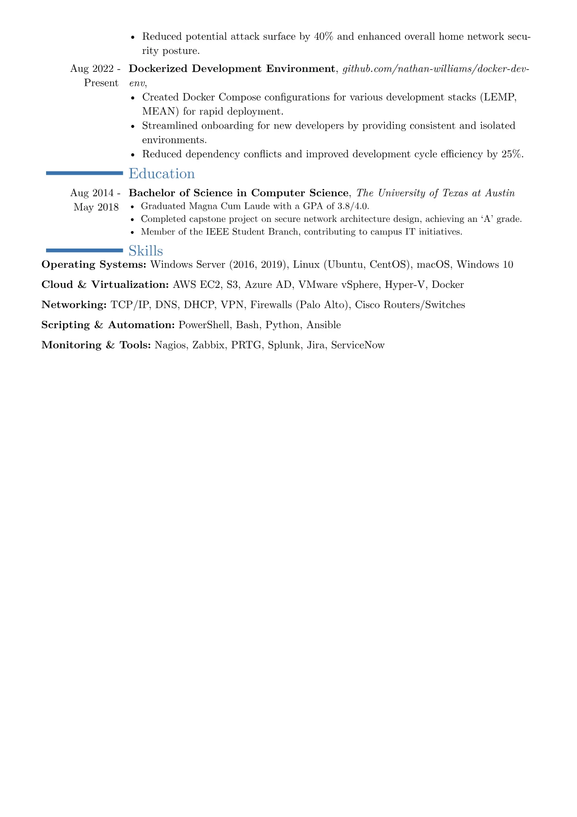 CV template - Page 2