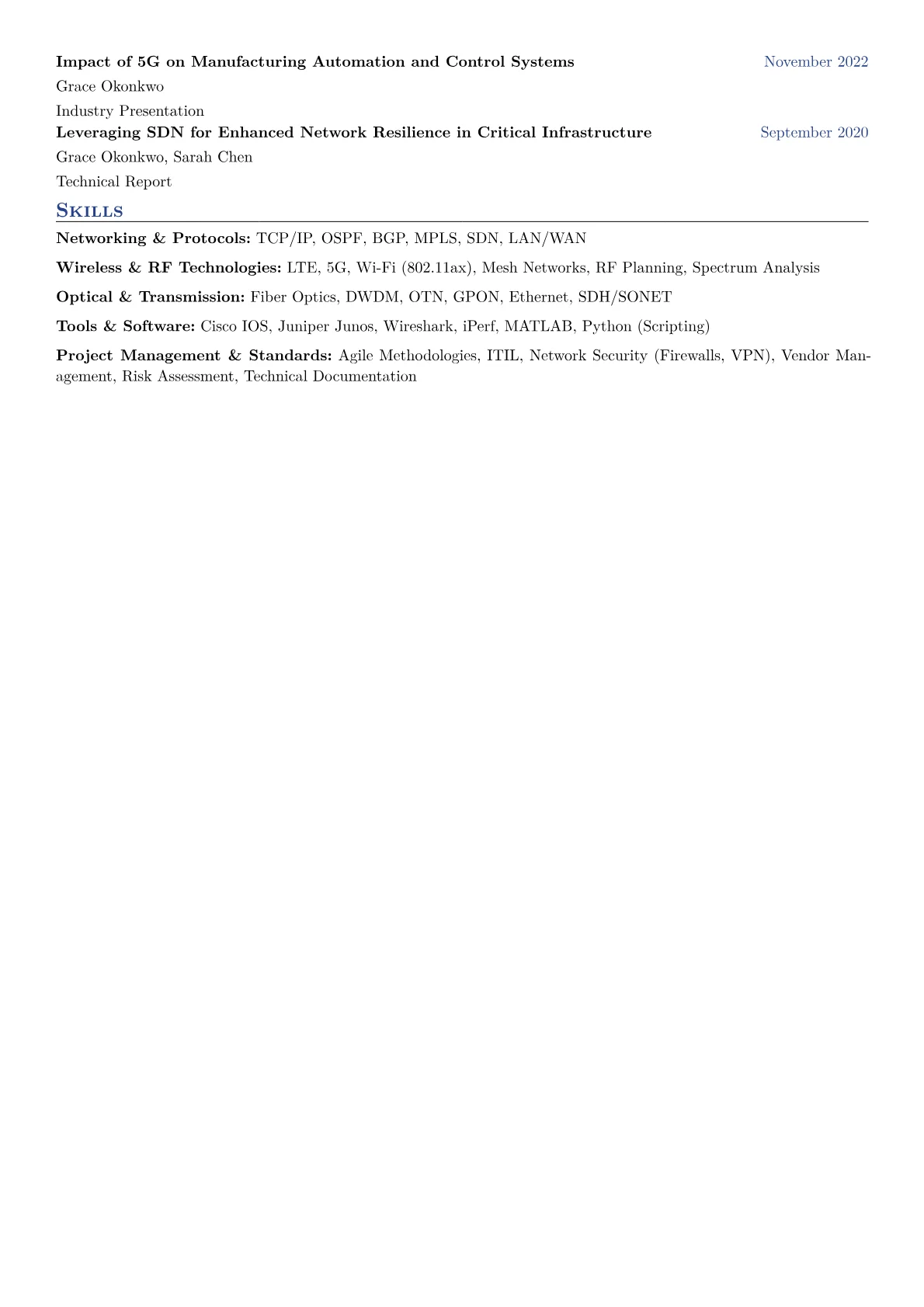CV template - Page 2