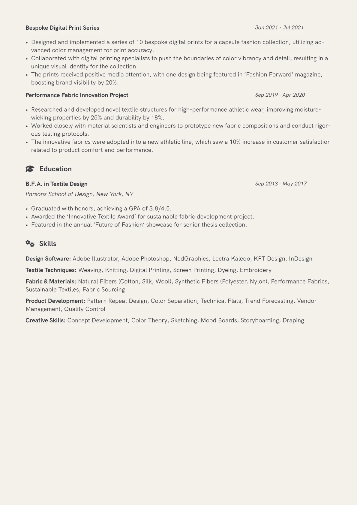 CV template - Page 2