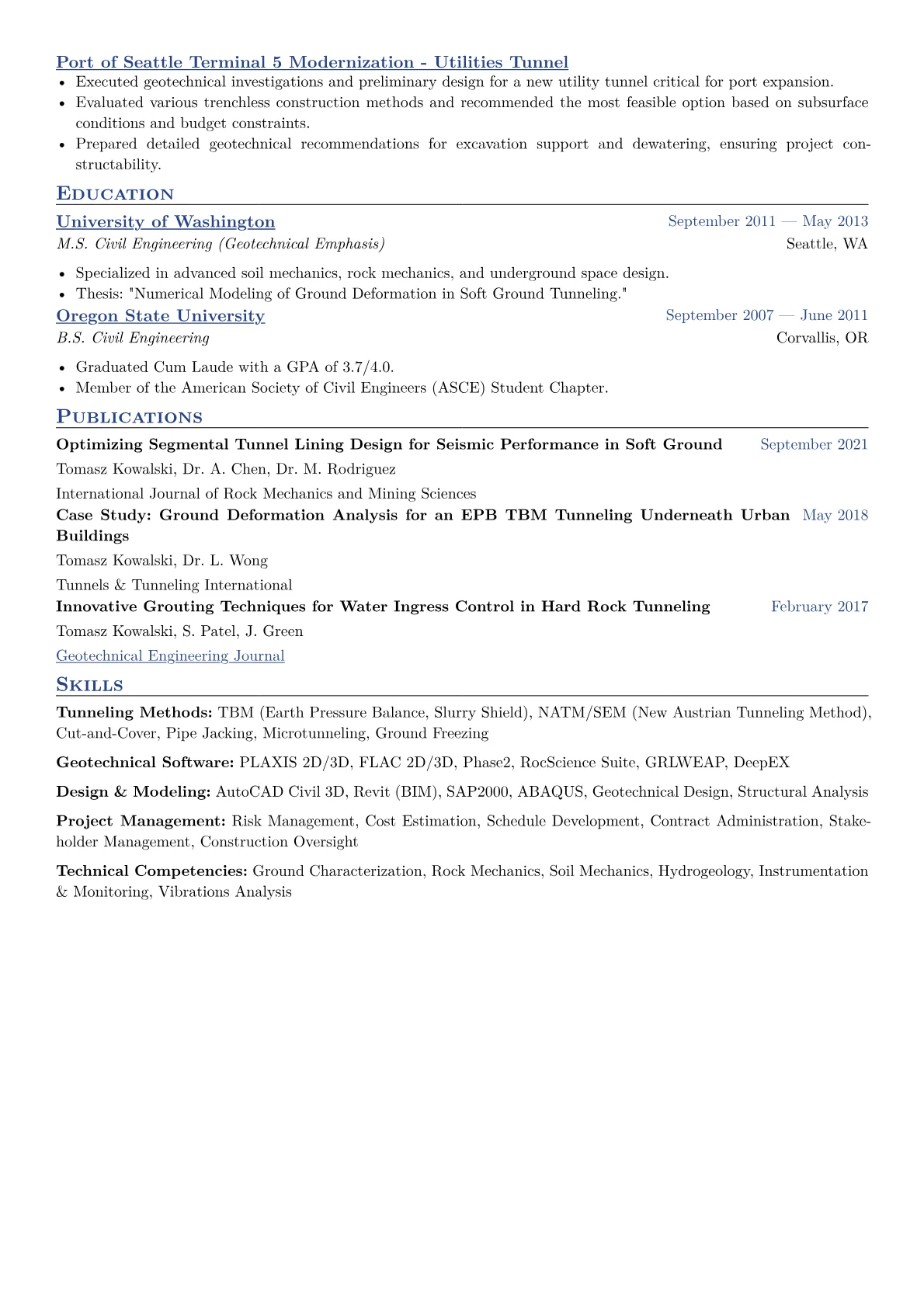 CV template - Page 2