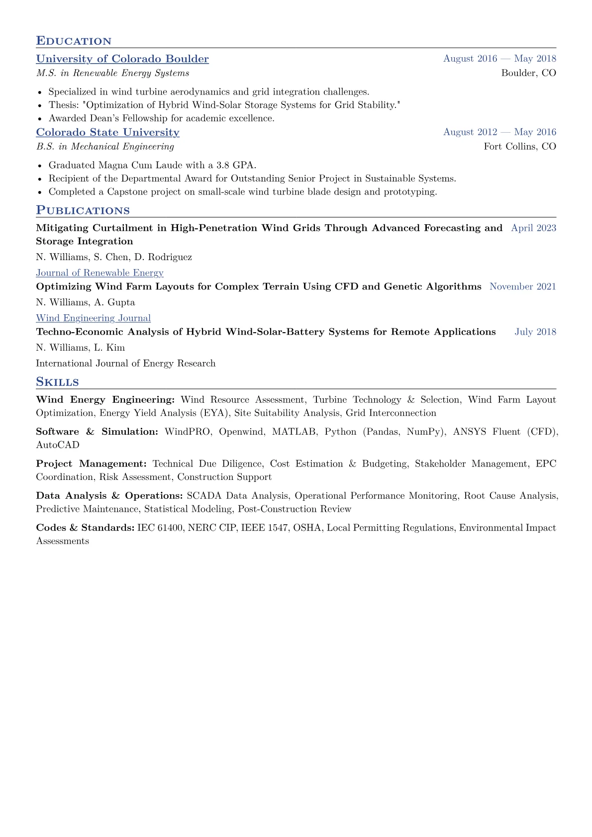 CV template - Page 2